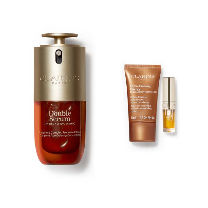 Age-Control-ihonhoitosetti - Clarins Double Serum &amp; Extra-Firming Energy