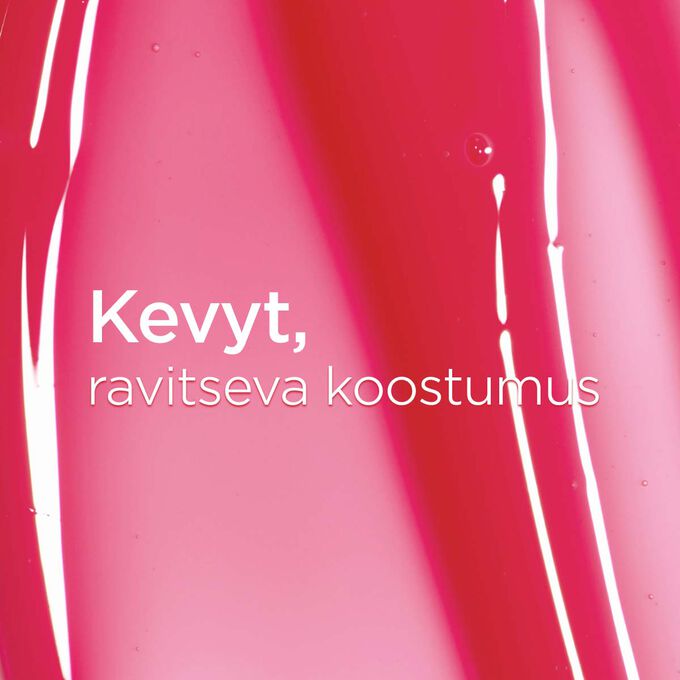 Teksturoitu, kiilt&auml;v&auml; vaaleanpunainen tausta, jossa teksti korostaa Lip Oil Love Collectionin kevytt&auml;, sile&auml;&auml; ja ravitsevaa koostumusta.