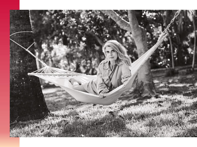 Woman in hammock