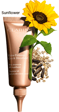 Extra-Firming Neck and Décolleté product with sunflower ingredient