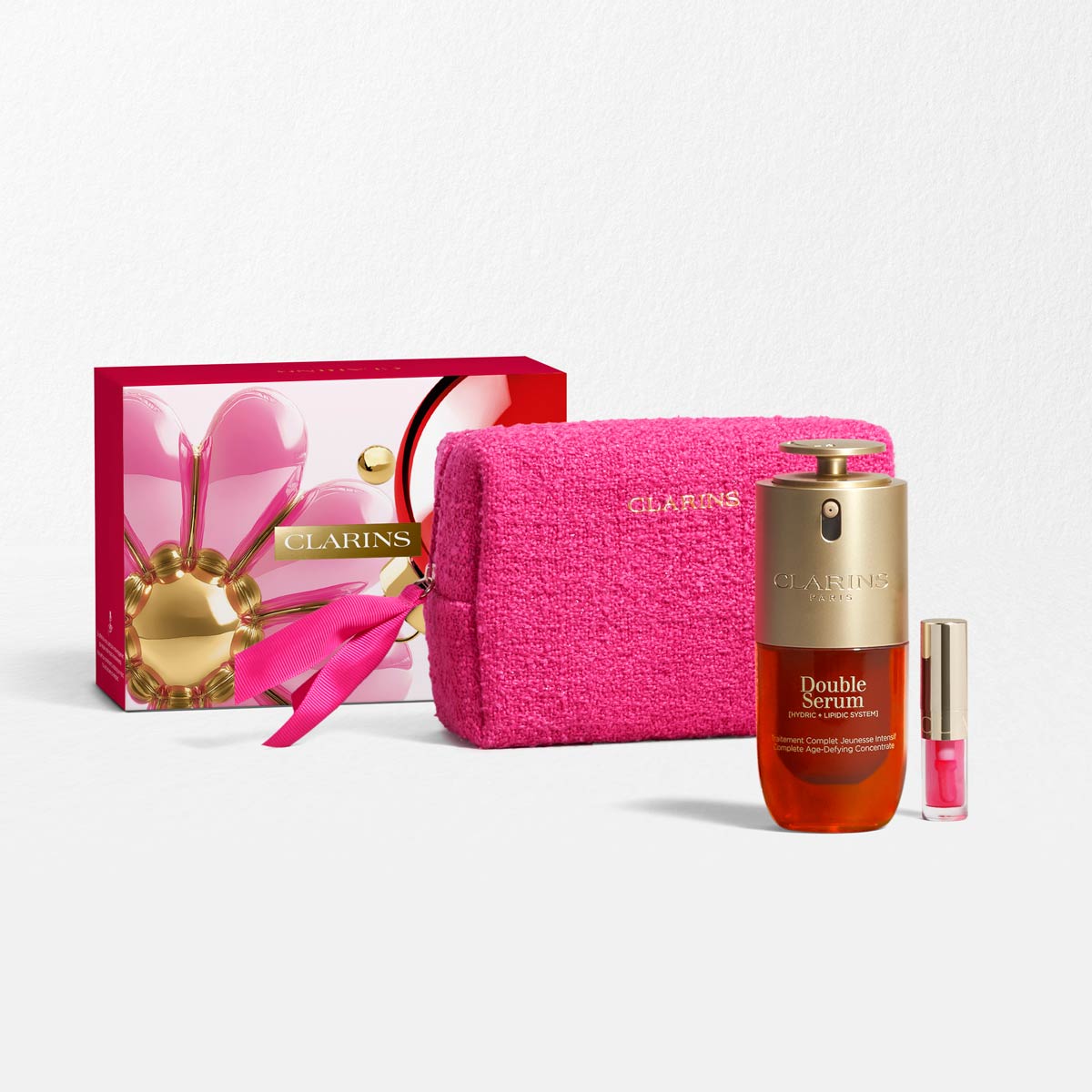 Age-control-ihonhoitosetti &ndash; Clarins Double Serum &amp; Lip Comfort Oil